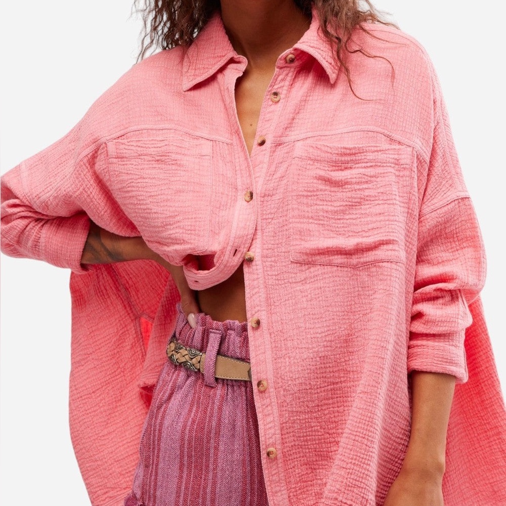 Free People Cardiff Top in Pinky Promise Small New without tags